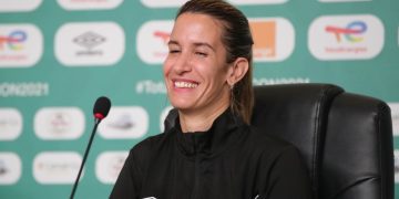 Moroccan referee Bouchra Karboubi