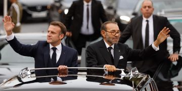 King Mohammed VI and French President Emmanuel Macron. Photo: Ludovic MARIN