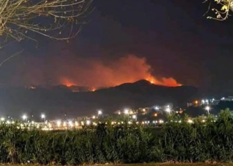 The fire in Tetouan coincided with rainfall in the area