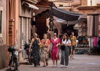 Tourists visiting Morocco