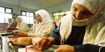 Fighting lliteracy in Morocco. AFP