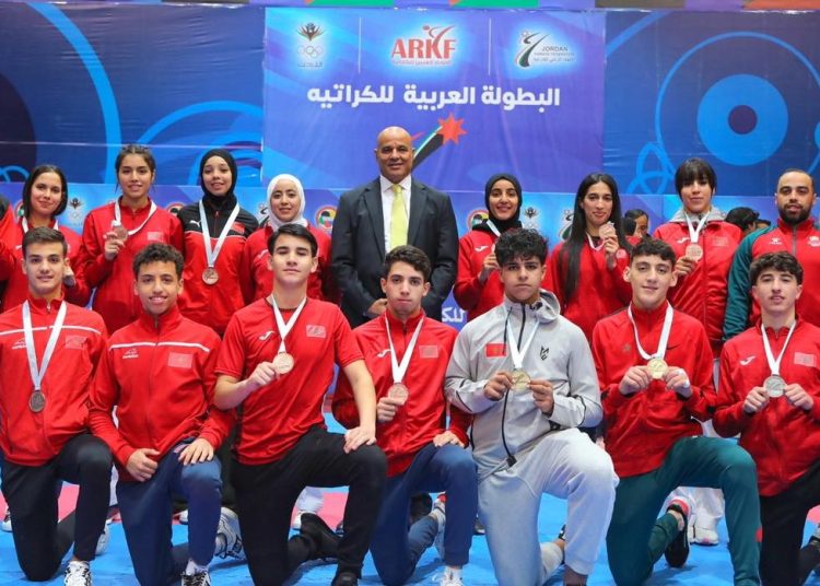 Moroccan Karate national team ended the Arab Karate Championship in  third place with 20 medals