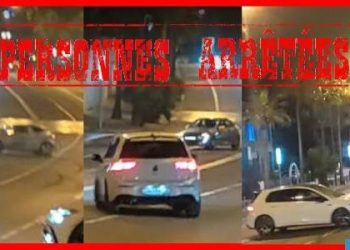 Photos from the dangerous stunt driving