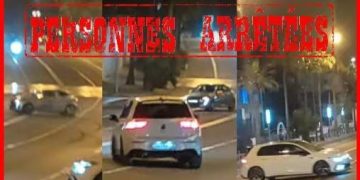 Photos from the dangerous stunt driving