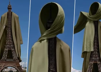 Rabat — Merrachi, a relatively small Dutch brand for modest and Islamic clothing, recently sparked controversy and outrage in France for featuring an advertisement featuring the Eiffel Tower draped in a hijab and abaya. The video was first published on Tiktok with the caption “the French government hates to see Merrachi coming,” signaling its launch in France and light-heartedly poking fun at the mounting restrictions on women’s Islamic clothing in the country.