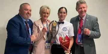 Moroccan boxing referee Oumaima Smlali
