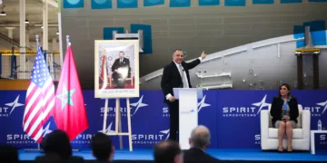 On June 27, 2022, Ryad Mezzour delivered a speech at the launch of fuselage component production for the A320 and A220 at Spirit AeroSystems’ Casablanca site.