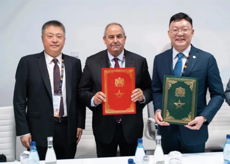 The signing of the agreement between Morocco's Ministry of Higher Education and Huawei