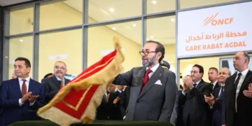 King Mohammed VI launched construction work Thursday on the Kenitra-Marrakech High-Speed Rail Line (LGV) at Rabat-Agdal train station.
