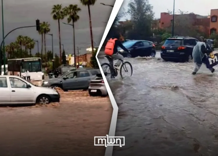 Heavy rain fell across Marrakech on Saturday night, leaving the city paralyzed and residents scrambling for safety.