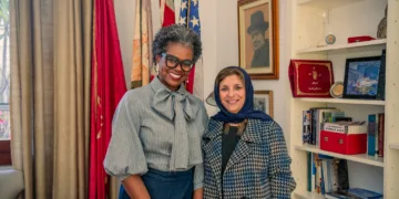 Moroccan judge Mina Sougrati and US Consul General in Casablanca, Marissa Scott