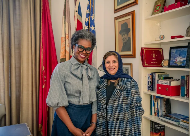 Moroccan judge Mina Sougrati and US Consul General in Casablanca, Marissa Scott
