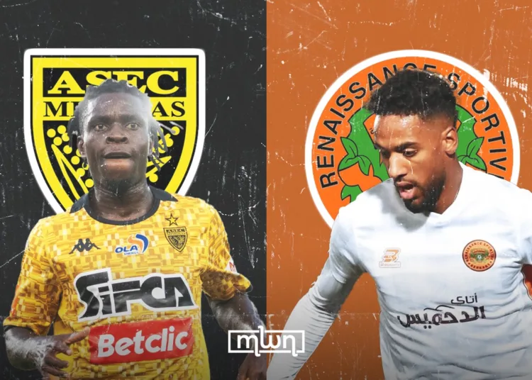 ASEC Mimosas and RS Berkane go head-to-head in the first leg of their CAF Confederation Cup quarter-final at the Felix Houphouet-Boigny Stadium in Abidjan.