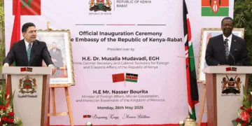 Moroccan Foreign Minister Nasser Bourita and Kenyan Prime Minister Musalia Mudavadi inaugurated Kenya’s first embassy in Rabat on Monday.
