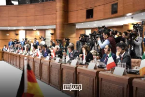 The opening of the fifth meeting of the International Coalition for the Implementation of the Two-State
