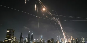 Israeli Iron Dome air defence system fires to intercept missiles over Tel Aviv, Israel [Leo Correa/AP Photo]