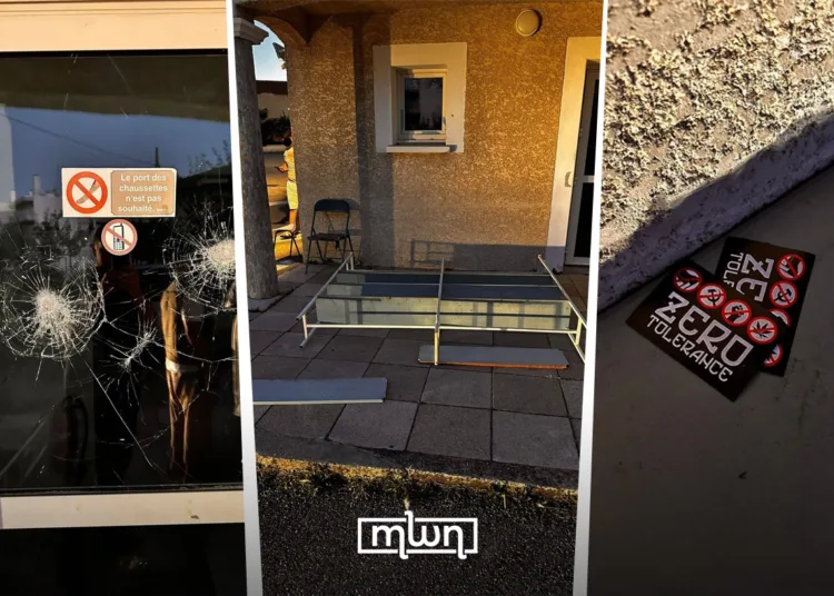 On Saturday, the El Hidaya Mosque in Roussillon, southeastern France, was the target of a violent act of vandalism.