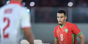 Atlas Lion Azzedine Ounahi from tonight's game against Tunisia