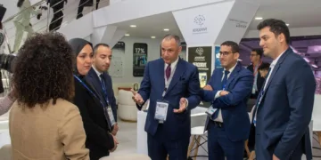 Moroccan Minister of Industry and Trade, Ryad Mezzour, at the Paris Air Show