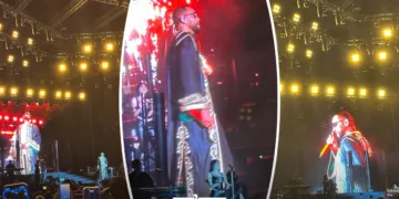 Adding to the magic of the evening, Smith rocked a Moroccan jellaba with a modern twist, specially designed by a Moroccan fashion designer.