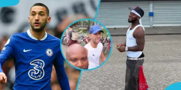 Ziyech took part in a running session with Ghanaian afrobeat artist King Promise.