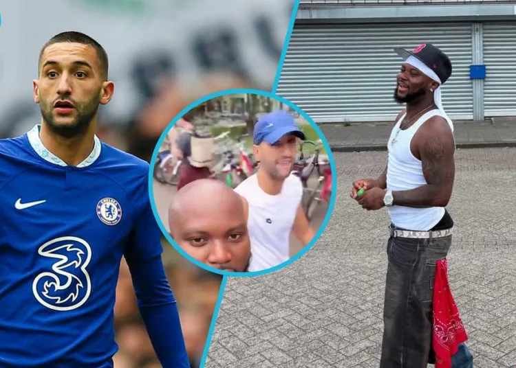 Ziyech took part in a running session with Ghanaian afrobeat artist King Promise.