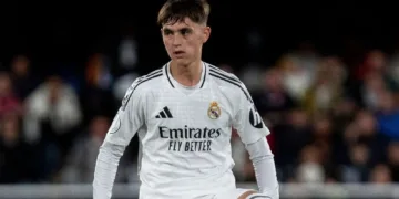 Diego Aguado can play at both left back and centre back with Real Madrid.