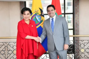 Morocco's Minister of Foreign Affairs and his Ecuadorian counterpart