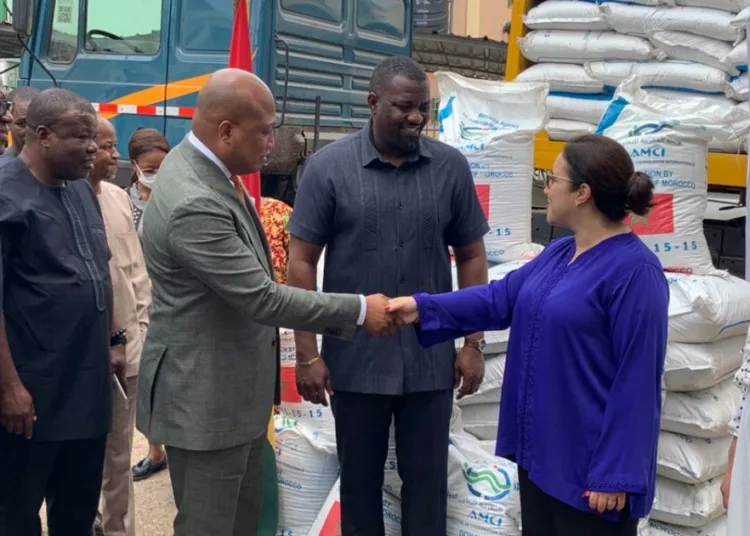 The delivery by Morocco’s state-owned phosphate company is part of efforts aimed at expanding bilateral cooperation