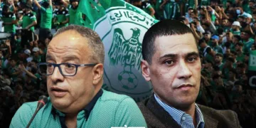 Ex-Raja Presidents Aziz El Badraoui (on the left) and Mohamed Boudrika were jailed for corruption.