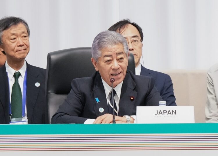 Japanese Foreign Minister Takeshi Iwaya at the opening of the ministerial meeting of TICAD-9
