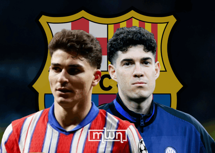 Alvarez (on the left) and Bastoni Top Barcelona Transfer Wishlist for 2026