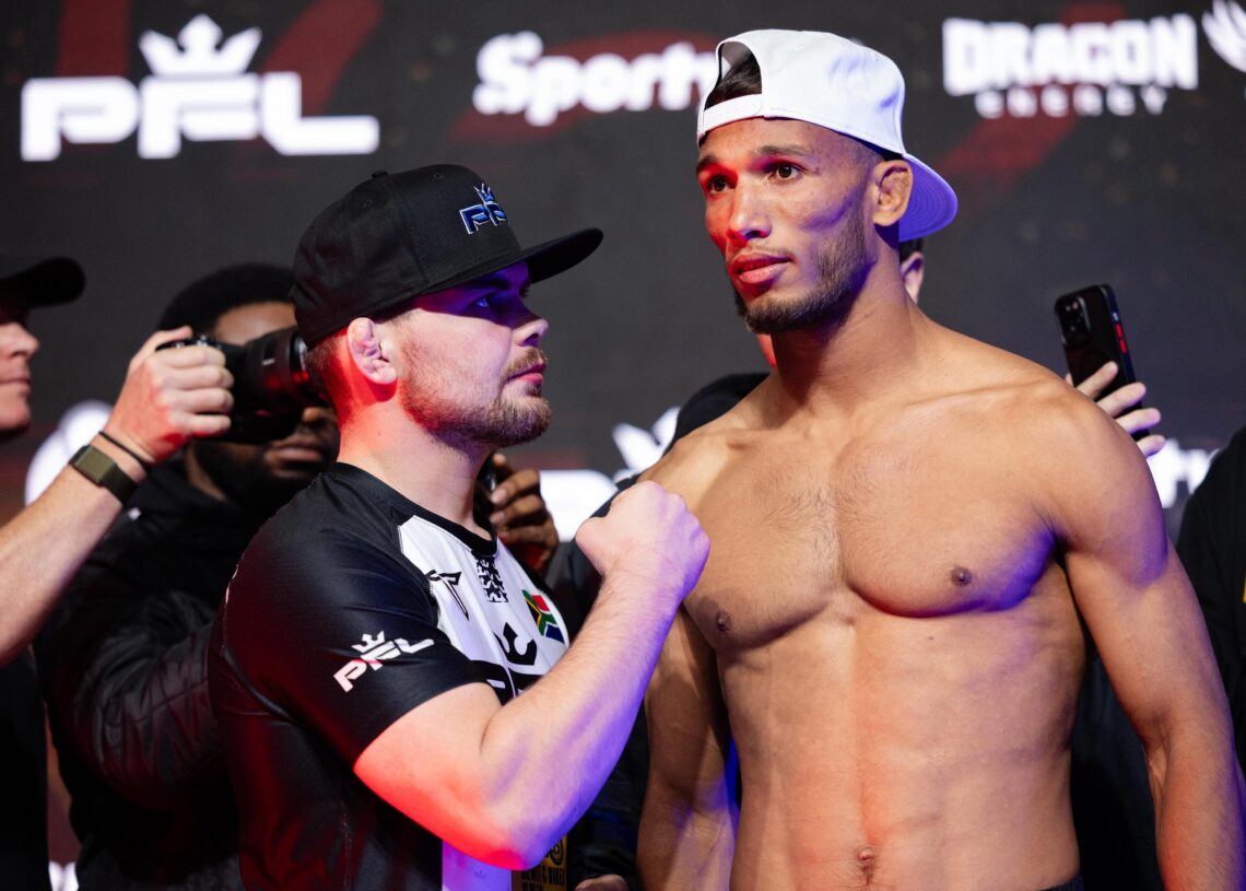 Abderrahim Errachidy (on the right) will make his PFL debut in Johannesburg under less-than-ideal circumstances.