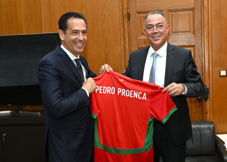 The President of the Royal Moroccan Football Federation (FRMF), Fouzi Lekjaa, met on Thursday with Pedro Proença, President of the Portuguese Football Federation (FPF)