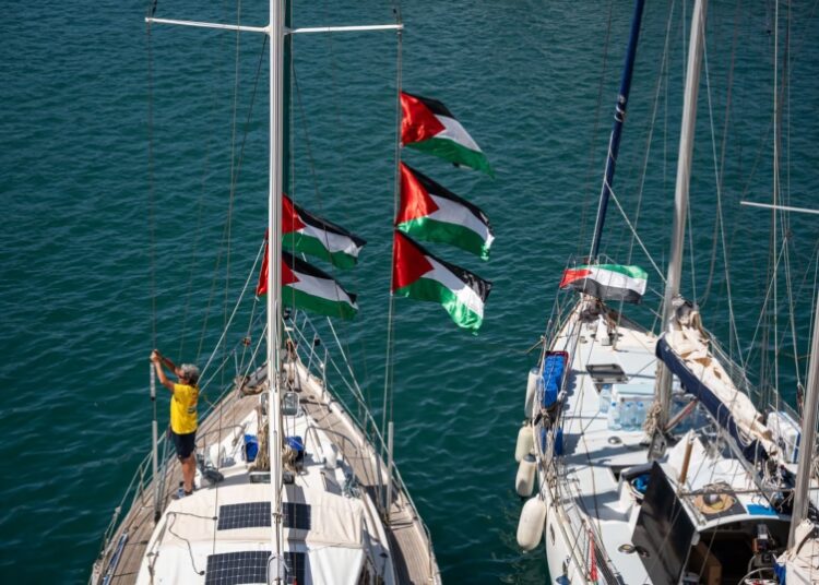 The Global Sumud Flotilla comprises over 40 vessels with hundreds of participants from 44 countries.