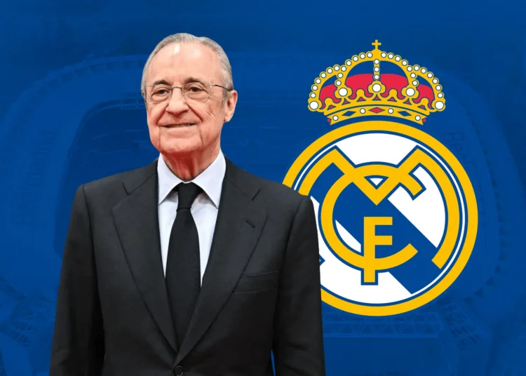 Real Madrid's boss Florentino Perez is accused of aiding building Israeli settlements