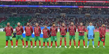 Morocco player at the Moulay Abdellah Stadium