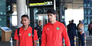 The Moroccan Football Federation’s official page shared photos of the squad upon arrival in Zambia.