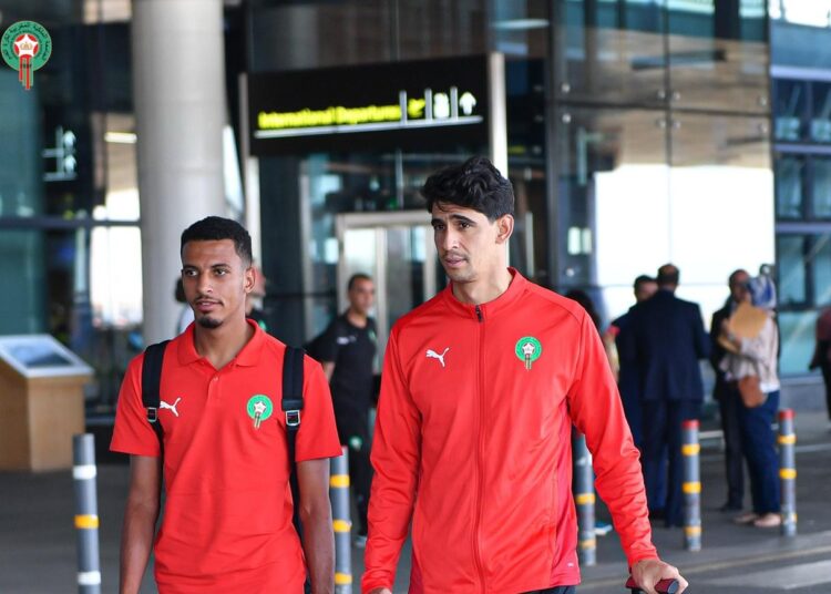 The Moroccan Football Federation’s official page shared photos of the squad upon arrival in Zambia.