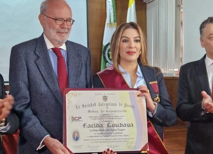 Loudaya received the medal in recognition of her efforts to strengthen understanding and friendship between Morocco and Colombia.