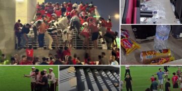 The scenes of chaos, vandalism, and disregard for public property that accompanied the reopening of the Prince Moulay Abdellah Stadium in Rabat.