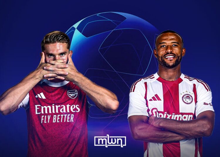 Arsenal hosts Olympiakos in the second fixture of the UEFA Champions League