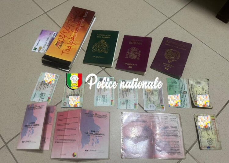 Police seized several passports and identity cards from multiple countries, including Guinea-Bissau, Senegal, Spain, The Gambia, and Afghanistan.