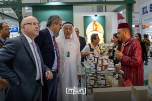 Abdelouahab Zaid visited the Moroccan pavilion, along with other officials, during the first day of Global Food Week in Abu Dhabi.