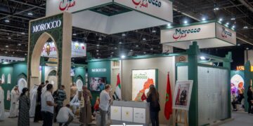 Morocco has maintained a substantial presence with its expansive 300-square-meter pavilion.
