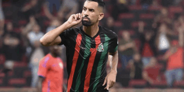 Rabie Hrimat gave AS FAR the lead from the penalty spot | Credit Photo: El Botola