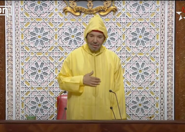 King Mohammed VI at the Parliament