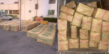 Four tons and 725 kilograms of hashish packed into bundles