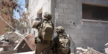 Israeli soldiers at an unnamed location in Gaza in August [Handout: Israeli Army]