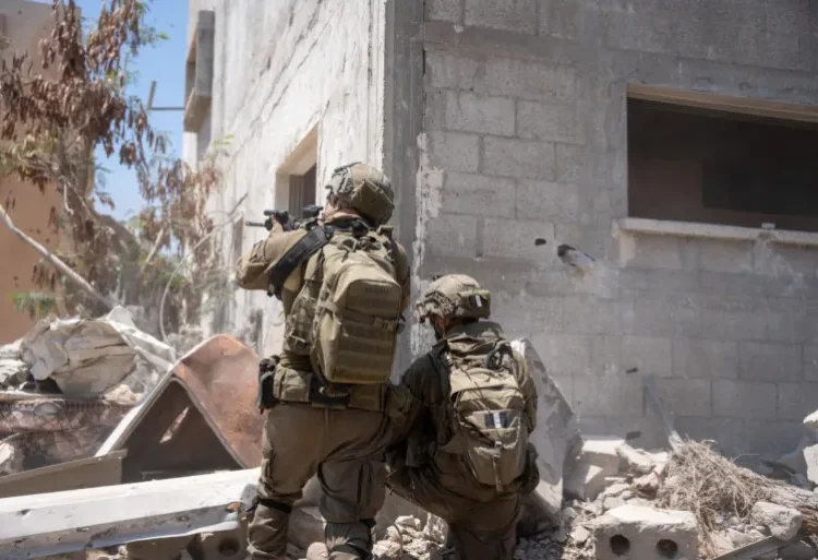 Israeli soldiers at an unnamed location in Gaza in August [Handout: Israeli Army]